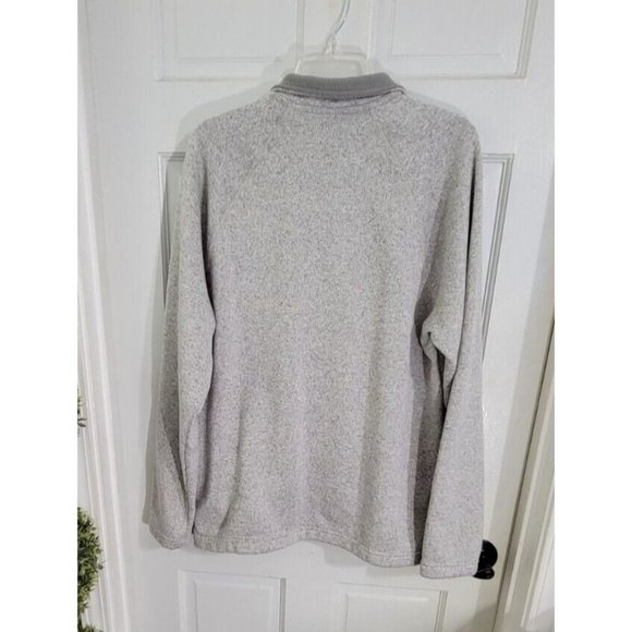 EDDIE BAUER Men’s Large Gray Fleece-Lined Sweater Pullover 1/2‎ Zip Long Sleeve - Picture 7 of 15